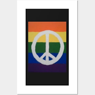 Rainbow Peace Sign Posters and Art